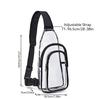 Large Capacity Clear Chest Bag Lightweight PVC Shoulder Bag Transparent Crossbody  Bag  Women