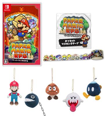 Paper Mario RPG Switch Mario Mascot Set and with Masking Tape - + 5-piece (Mario, Goomba, Boo, Bomber, Woof) Die-cut