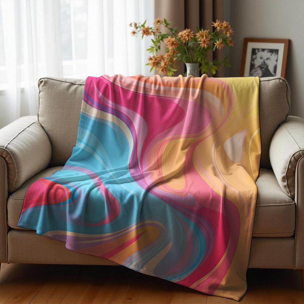 Vivid Poppy Floral Soft Flannel Blanket Breathable Warm Throw for Office Car Sofa Kids Room Birthday Xmas Gift