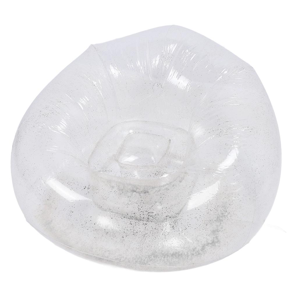 Inflatable Chair Comfortable Relaxing Transparent Ergonomic Space Saving PVC Blow Up Couch Chair