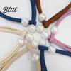 Curtain Tie 1 Durable Pearls Adjustable Rope for Drapes Pair Tiebacks Backs Faux Cord Buckle