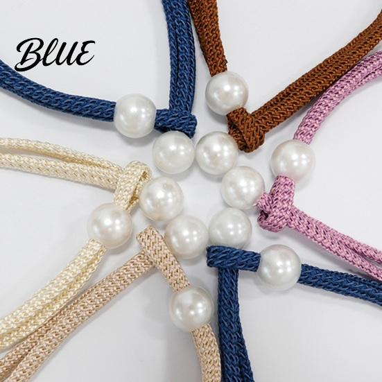 Curtain Tie 1 Durable Pearls Adjustable Rope for Drapes Pair Tiebacks Backs Faux Cord Buckle