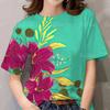 Women's Flower Pattern T-shirt Women's Clothing Rainbow T-shirt Printed T-shirt