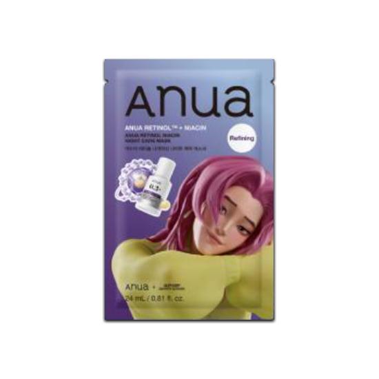 [DEMON HUNTERS Limited Edition] ANUA Retinol 0.3 Niacin Night Care Mask Set 5+1 Sheets – Firming & Texture Care Sheet Mask 6 Sheets (5+1 Set)
