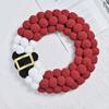 Christmas Wreath Plush Balls Bright Colors Lightweight Festive Atmosphere Wreath Holiday Season Decoration