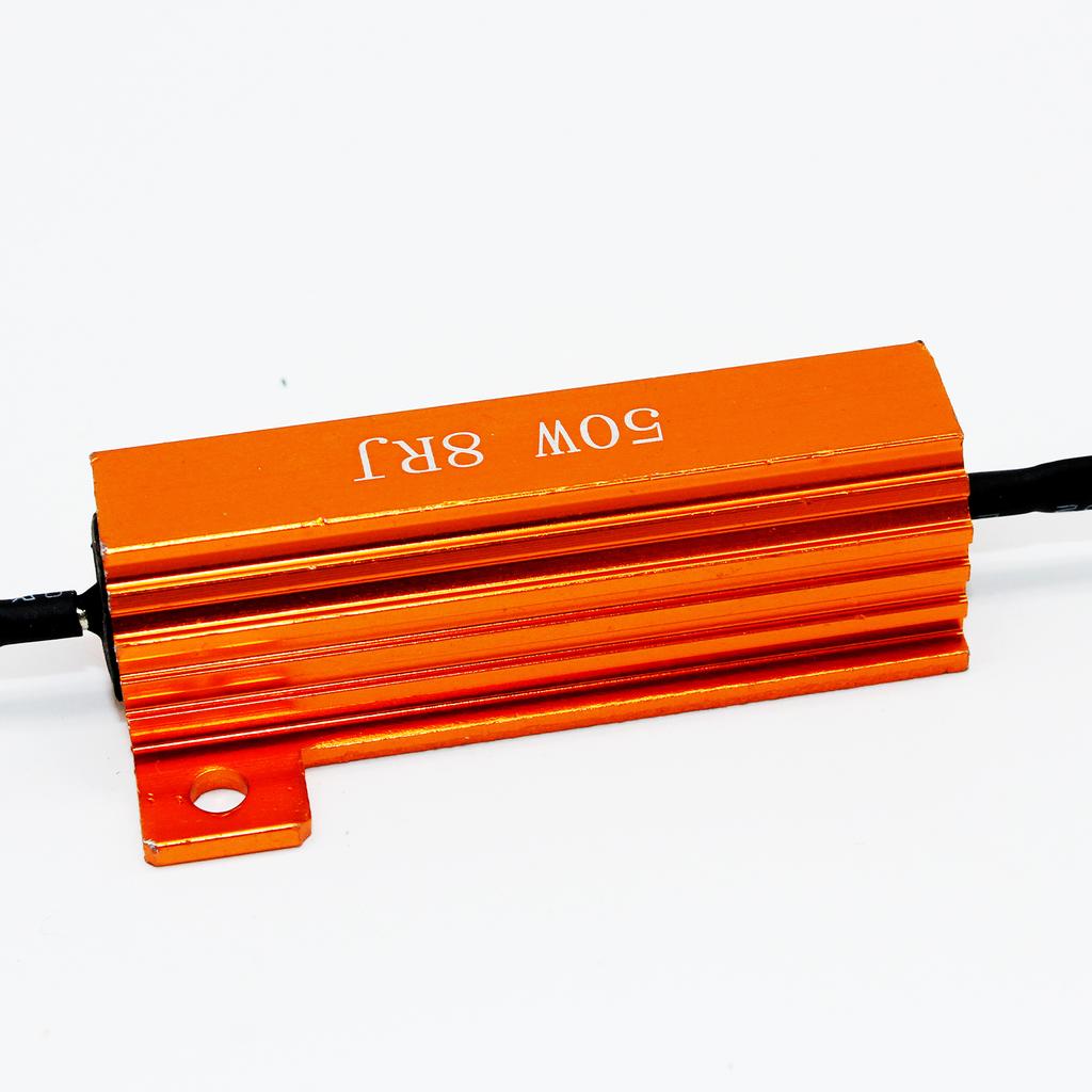 2PCS 4PCS 6PCS LED Load Resistor 50W 8RJ 8ohm Power Metal Shell Case Wirewound Resistor LED Decoder or Brake Turn Signal Light