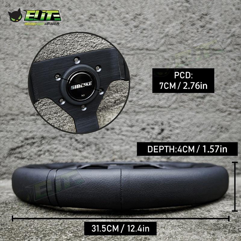 SIBEIKE Racing Sports Steering Wheel Universal Car Mini Leather Steering Wheel