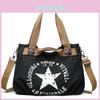 Tote Casual With Bag Canvas Adjustable Strap Vintage Style Tophandle Satchel With Zip Closure Polyester Lining Shoulder Bag