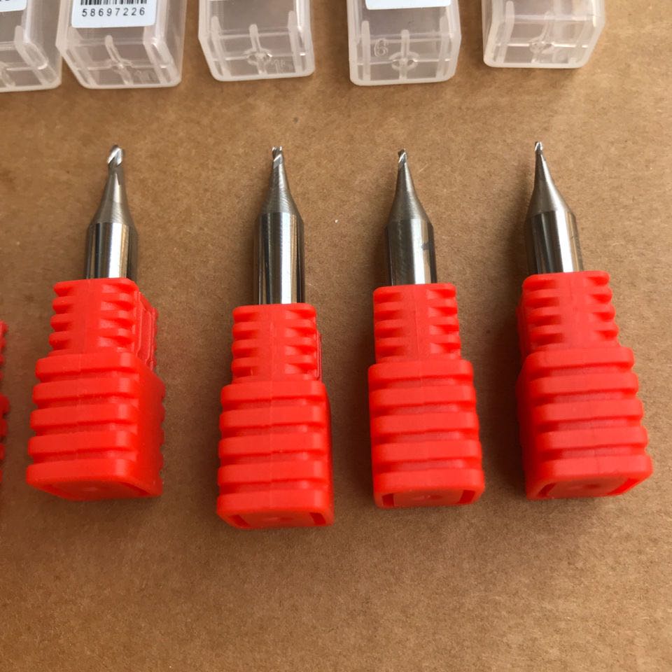 Raise Best Quality Carbide Steel End Milling Cutters For Key Machine Drill Bit 1.0 1.2 1.5 2.0 2.2 2.5 2.7 3.0