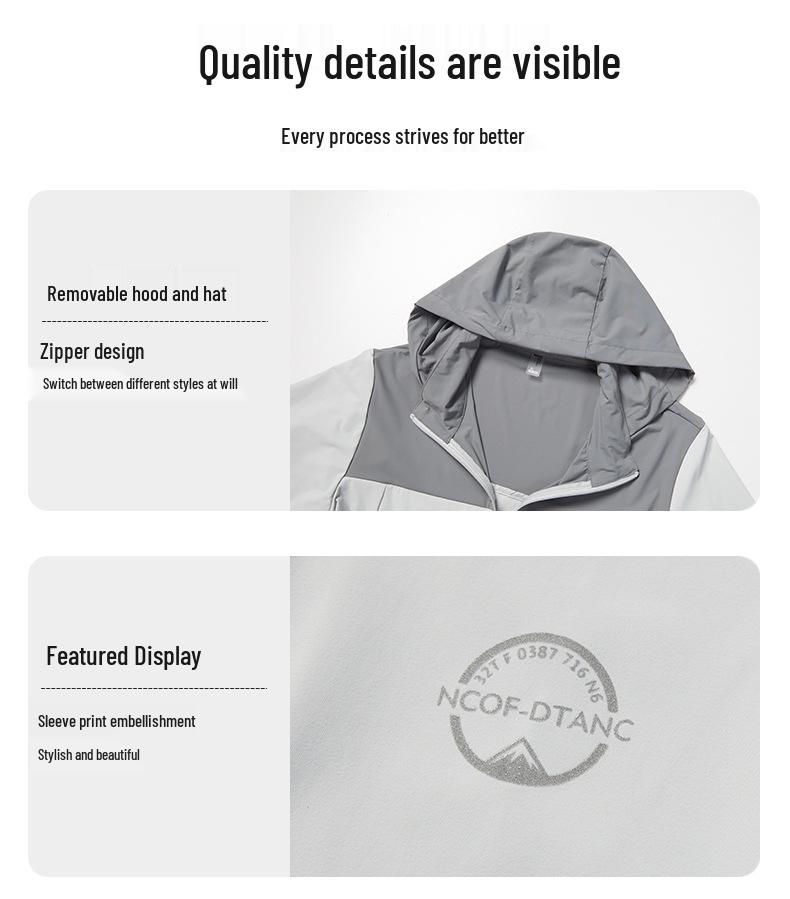 Veste d'été légère en soie glacée avec protection UV pour hommes et femmes