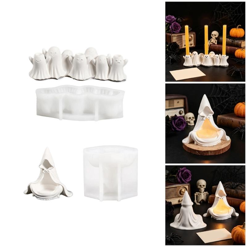 Halloween Candle Holder Silicone Mold for DIY Craft Projects, Seasonal Mold for Home Display Styling and Project Use