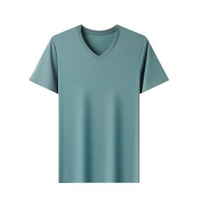 Men's T-shirt Short Sleeve V-Neck Premium Casual Versatile Bottom Shirt Men's