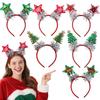 Christmas Tree Hairhoop Glittering Festive Holiday Headwear Gold Glitter Headband Festive Christmas Headbands For Christmas