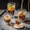 Heat Resistant Transparent Glass Cup for Espresso Coffee Milk Whiskey Tea Beer Double Mug Cocktail Vodka Wine Creative Drinkware