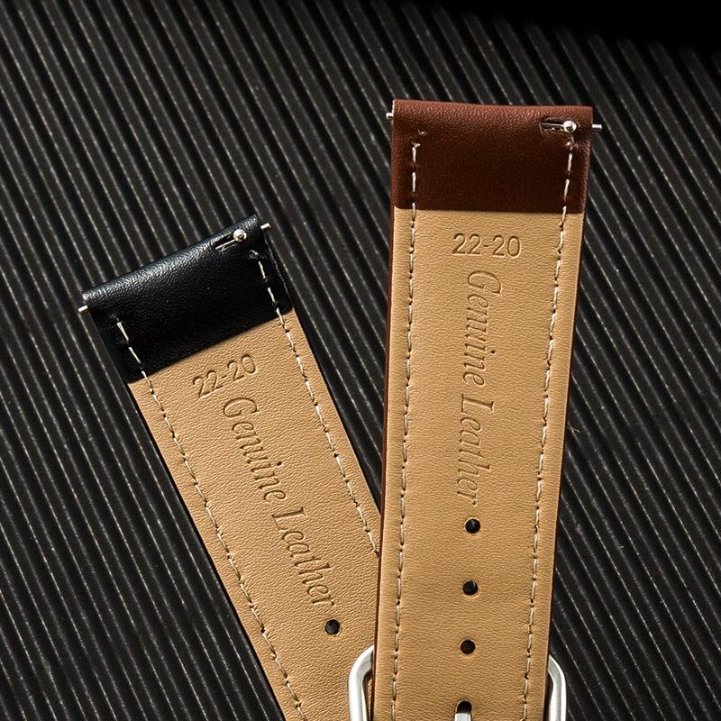 Cowhide Leather Quick Release Watch Band for Samsung, Xiaomi, Huawei GT/GT2 - Pin Buckle Strap