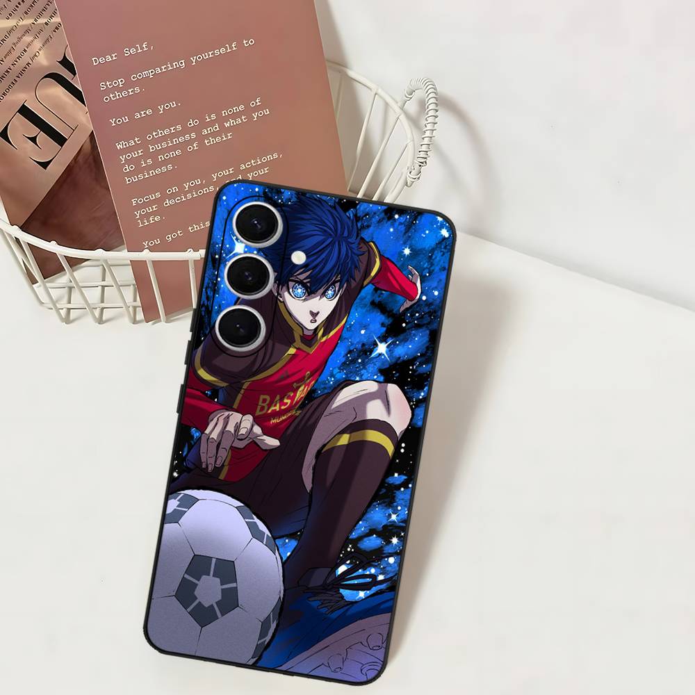 Japan Anime B-Blue Lock Phone Case For Samsung S 24 Fe 25 Ultra Plus 20 Lite 21 30 22 23 24 22 Ultra 5G Fundas
