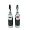 4mm Copper-Plated Carbon Fiber Solderless Audio Speaker Banana Plug Connector