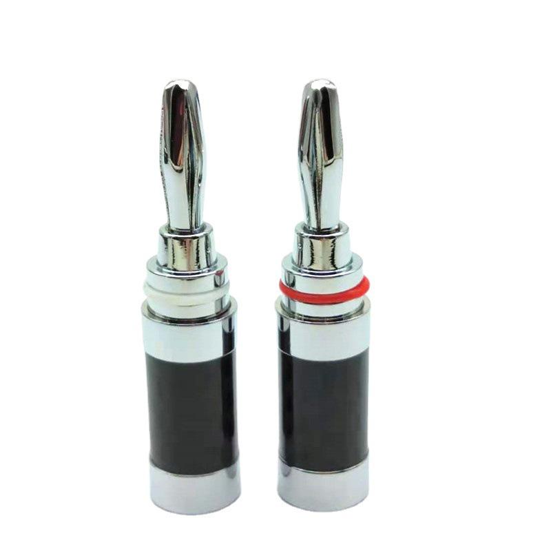 4mm Copper-Plated Carbon Fiber Solderless Audio Speaker Banana Plug Connector