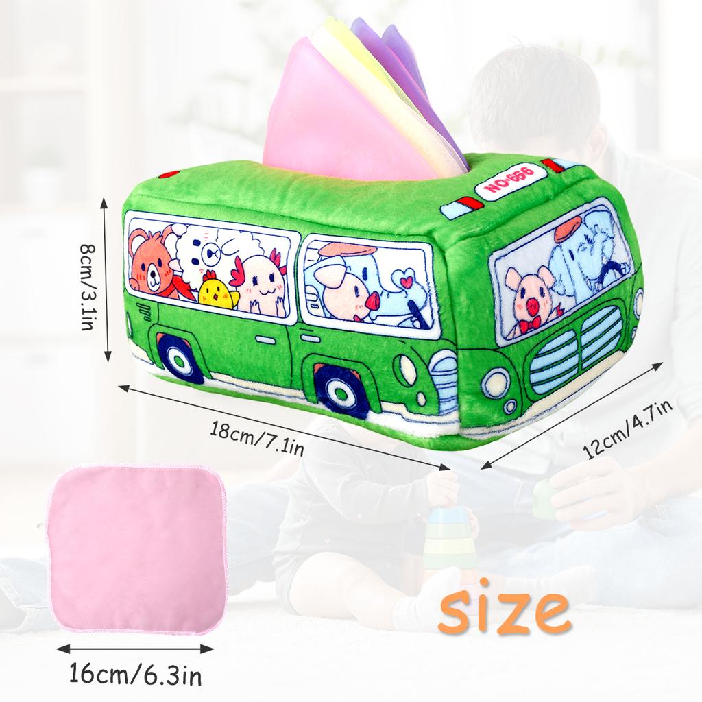 Montessori Cloths Toys Magic Cotton Animal Tissue Box Kids Finger Exercise Cloth Busy Box Toys Baby Educational Activity Sensory