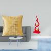 Elegant Abstract Fire Pillow Cover Resin Flame Figurine Modern Sculpture Craft for Living Room