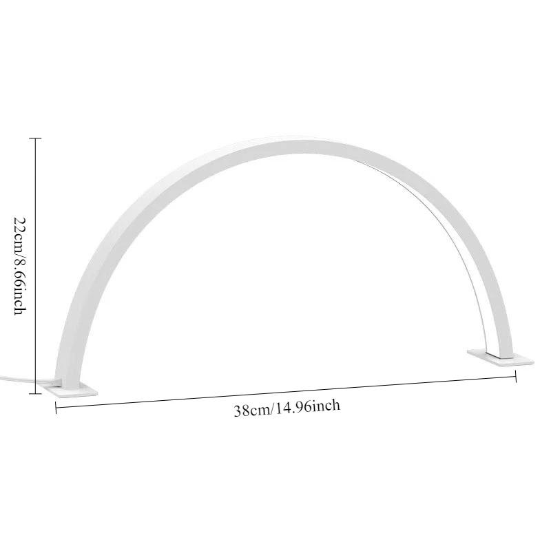 

White/pink Half-moon Lamp Dimmable Portable Table Lamps Half Moon U-shaped Nail Lamps LED Nail Light Nail Assistive Equipment