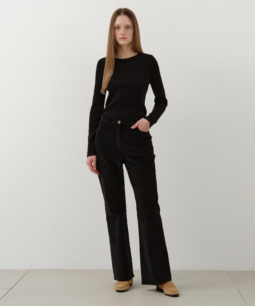 Wednesday Oasis For Woman Habit Corduroy Bootcut Pants_Black(W25-Pt38)