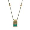 Hot selling artistic retro style tarot card heart eye flame pendant necklace for women's fashion gold-plated color preservation