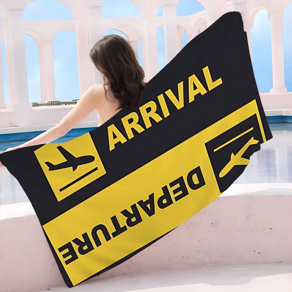 Manta de Microfibra Pista de Aeropuerto Secado Rápido Toallas de Playa Impresión Oversize Super Absorbente Manta Toalla de Piscina