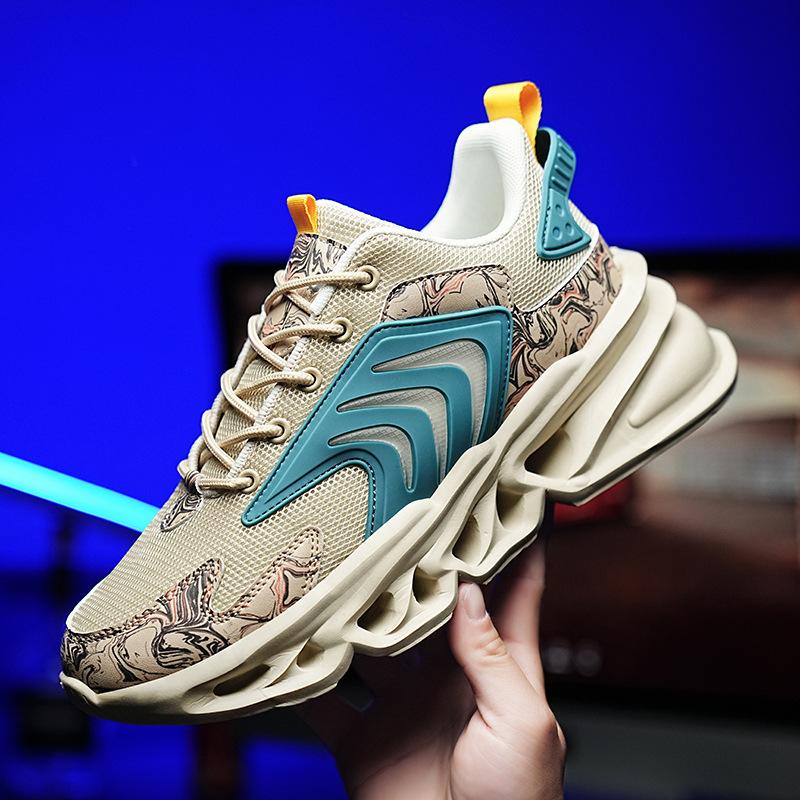 

Large size breathable mesh blade shoes 2025 four-season casual sports dad shoes thick-soled wear-resistant running shoes 39