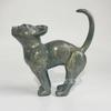 Charming bronze resin cat statue ornaments are suitable for home tabletop, yard and garden decoration