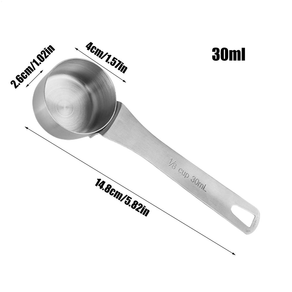 Stainless Steel Coffee Bean Scoop 30/80ML Measuring Scoop Weighing Powdered Milk Coffee Powder Spoon Kitchen Accessories
