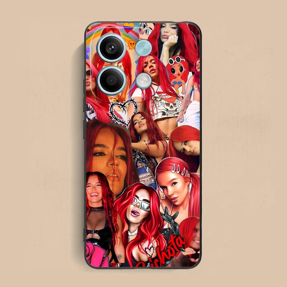 Karol G Latino Mobile Cell Phone Case for Xiaomi Redmi Note 14 13 12 11 S Pro Plus 4G 5G Colorful Printing Cover Cover Pretty