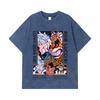 275 GSM Washed T-shirts 100% Cotton One Piece V49 Luffy Lucci Print Unisex Heavy Cotton T Shirt