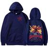 Demogorgon The Eddie Munson Zipper Hoodie Men Women Cannibal Flower Monster Print Cardigan Hooded Sweatshirt Harajuku Streetwear