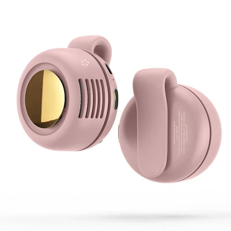 

Вентилятор Whirlwind Leafless с портативной кнопкой, бесшумный портативный мини-вентилятор с зарядкой через USB для дома и путешествий на открытом воздухе розовый