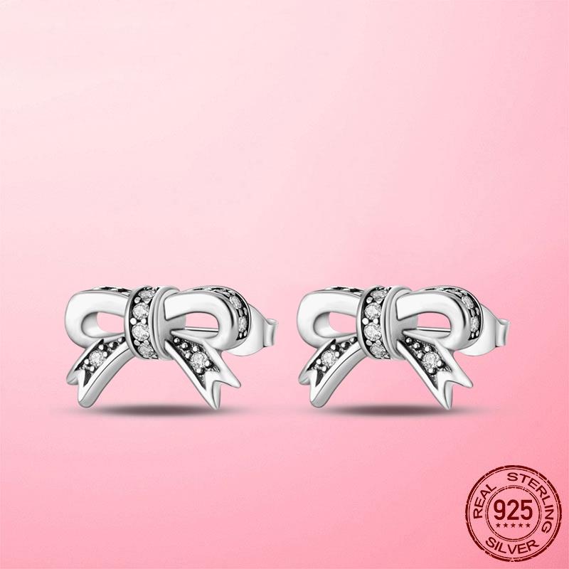 Earrings Silver 925 Earrings Geometric Stud Earrings for Women Wedding Party Korean Style Earings S925 Fine Jewelry  Trend