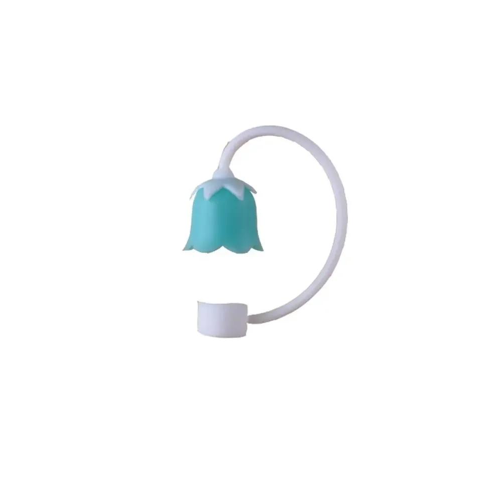 Silicone Straw Cover Cap Dust-Proof Bell Flower Straw Topper for Stanley Yeti Tumbler Cup Straws Accessories