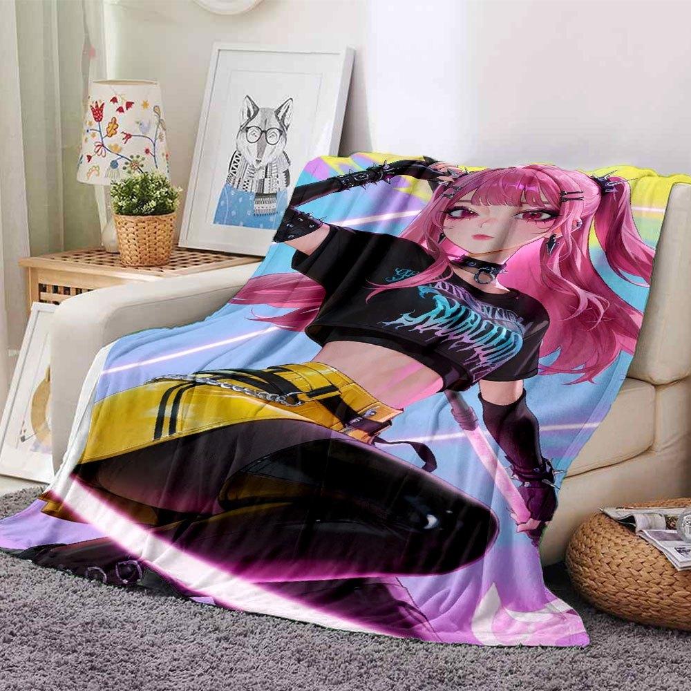 

1pc Hunter X Kopo group - Themed Flannel Blanket - Suitable for Bed, Home Decor, Graduation Gifts, Easter, Back to School, ChristmasA16 80cmx120cm(31inx47in)