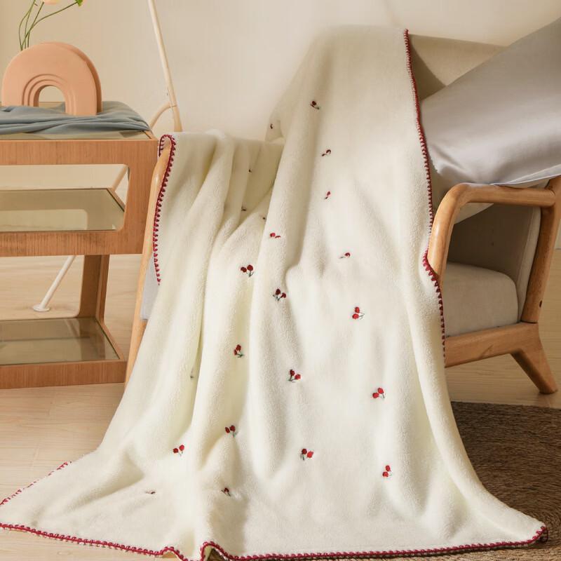 Brangdy Cherry Embroidered Blanket