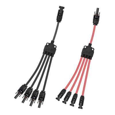 Solar Male Female Connector 30A 1000V Y Splitter Cable Y Branch Connector 1 To 4 Adapters for Solar Panel Part
