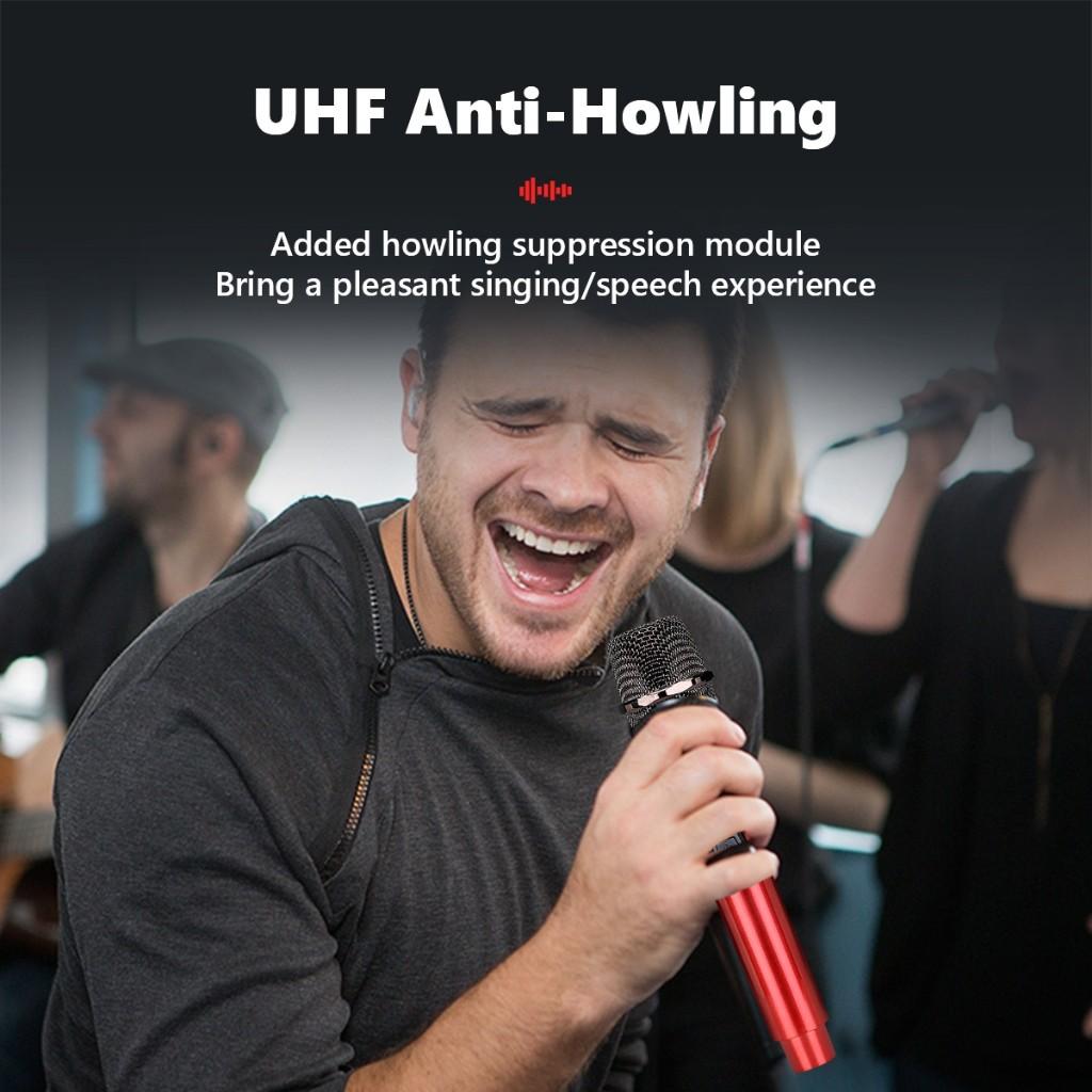 Wireless Microphone Karaoke UHF Receiver Rechargeable Wireless Microphone For Speaker HomeKTV