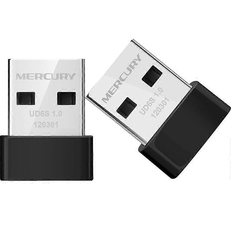 Mercury UD6S Dual Frequency USB Wireless Network Card Wifi Receiver Transmitter Desktop Laptop with 650M,2pack