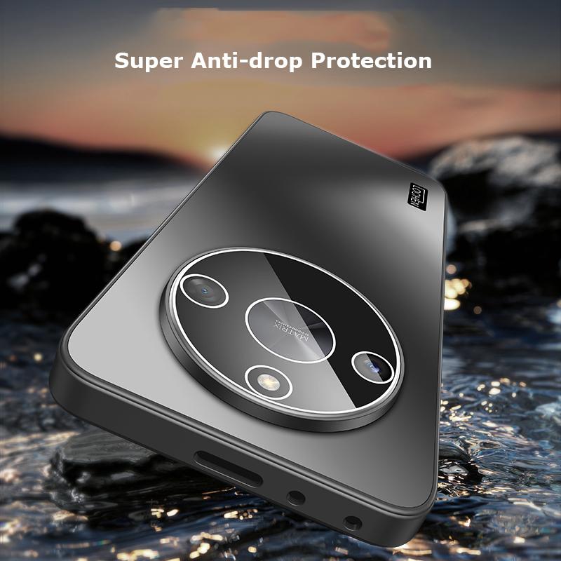 For Honor X60 X50 X40 X60i Pro 5G Dazzle Plating PC Shell Camera Full Cover With Lens Film Super Anti drop Silica gel Edge Anti-slip Case Protector