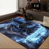 1PC Custom Name Blue Dragon Fantasy Art Theme Floor Mat Ideal for Living Room, Game Rooms, Office, Bedroom, Office Floor Mat , Floor Mats for Home