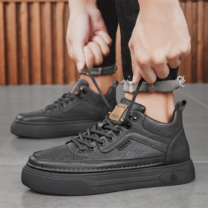 New Fashion Autumn And Winter Men's Low Top Martin Boots Students Male Boys Trending Soft Sole Work Shoes Labor Protection Martin Sneakers