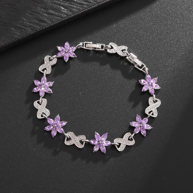 Fashionable and Exquisite Shiny Zircon Sunflower Bracelet Women's Trendy Dinner Party Jewelry Girls Gift