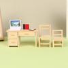 DollHouse Miniature Simulation Mini Desk Chair Model DIY Accessories Scene Furniture Toys