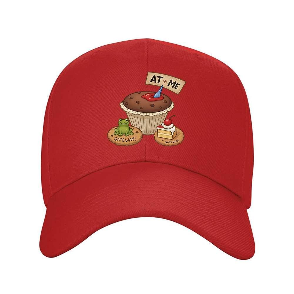 Dessert Frog Graphic Baseball Cap Unisex Adjustable Polyester Outdoor Casual Hat