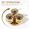 Stainless Steel Sugar Bowl Set with Lid Spoon Holder for Serving Sugar Pepper Salt Spice Small Condiment Container Kitchen Tools
