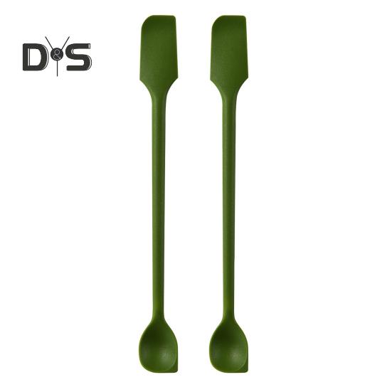 Dwustronna silikonowa szpatułka Cienka skrobaczka do słoików Małe skrobki do makijażu Mini skrobak i rozprowadzacz do żywności do dżemów pieczenia gotowania